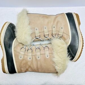 Sorel Winter Boots in Tan and Black